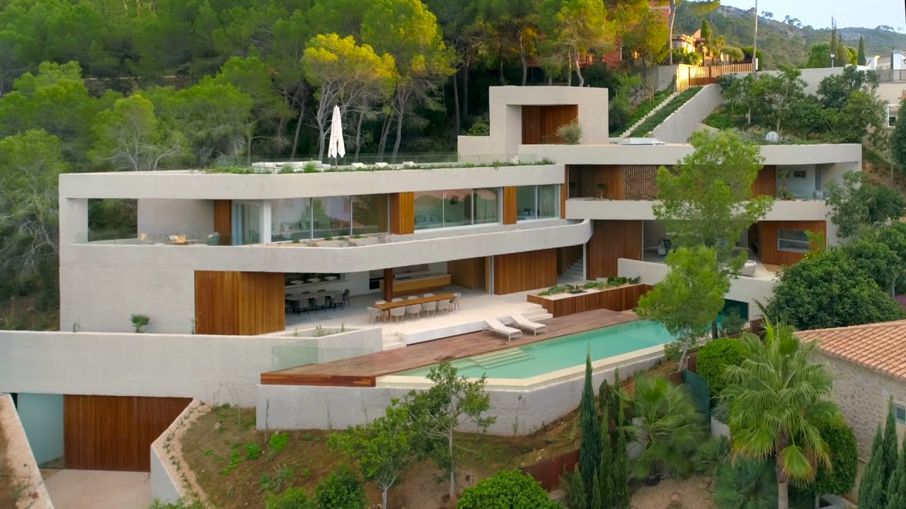 A Modern House On A Slope In Spain