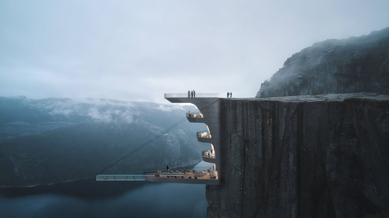 Cliff Concept Boutique Hotel In Prekeistolen #norway By Hayri Atak Architectural Design Studio