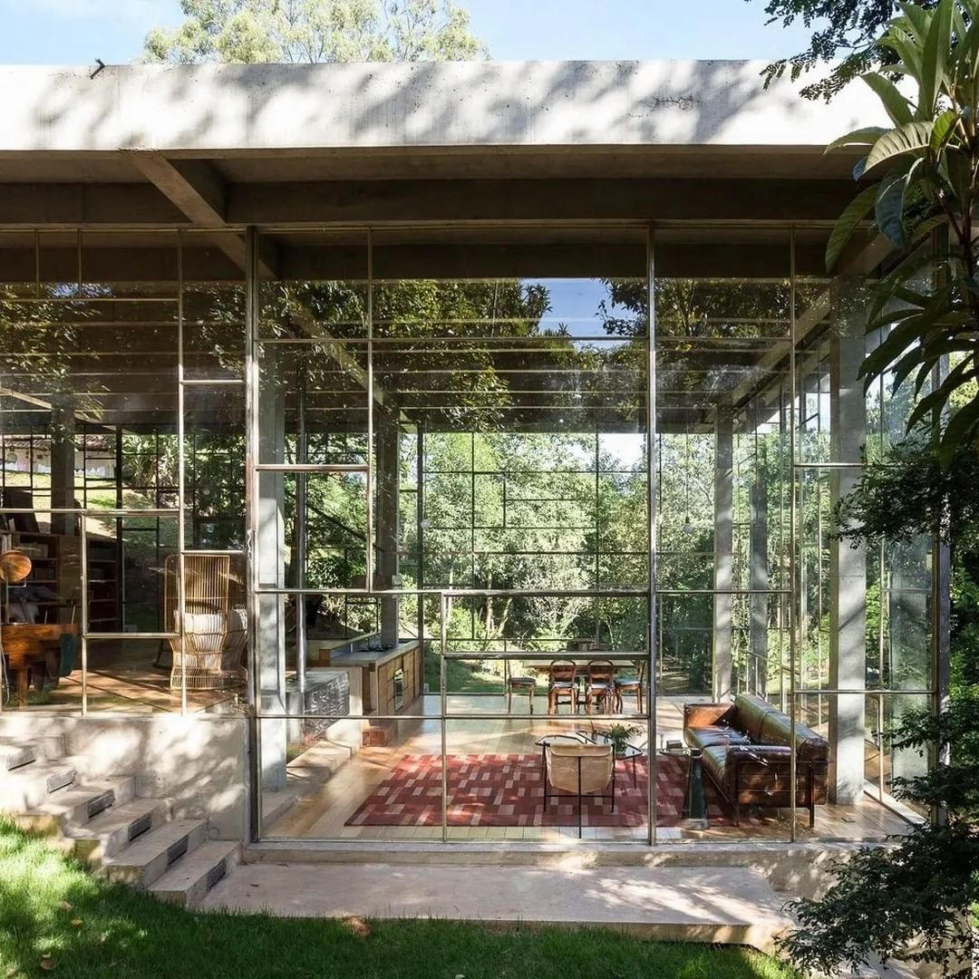 𝐍𝐀𝐓𝐔𝐑𝐄 𝐀𝐑𝐂𝐇𝐈𝐓𝐄𝐂𝐓𝐔𝐑𝐄 - Library House in BrazilDesigned by Atelier Branco Arquitetur